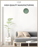 LUUK LIFESTYLE Wall Clock with Silent Movement, Without Ticking, Elegant and Functional Design, Housewarming Gift idea, Decorative, Dark Green and Gold by CozyNest Decor