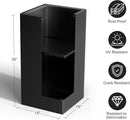 Tall Metal Cube Planter for Outdoor Plants 15" L x 15" W x 30" H, Heavy Duty Steel Planter Box with Removable Insert Shelf, Rectangular Planters for Porch, Garden, Yard, Hotel (Black) by GreenHaven Gardens