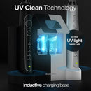 Aquasonic Duo PRO – Ultra Whitening 40,000 VPM Electric ToothBrushes – ADA Accepted - 5 Modes with Smart Timers - UV Sanitizing & Wireless Charging Base - 10 Proflex Brush Heads & 2 Travel Cases by CozyNest Decor