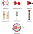 Kids Musical Instruments Toys Set: Baby Music Toys Montessori Percussion for Toddlers - Preschool Educational Musical Toys Set for Boys and Girls with Storage Bag (Red) by TinyTreasures Baby Boutique