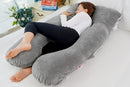 Meiz Pregnancy Pillow, U Shaped Full Body Pillow, Pregnancy Pillows for Sleeping, Maternity Pillow for Pregnant Women with Removable Velvet Cover (60 Inch, Gray) by TinyTreasures Baby Boutique