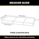 PrinceDeco Stretch Sofa Cushion Covers for Couches and Sofas,Soft Velvet Couch Seat Covers, Sofa Covers Washable, Seat Cushion Cover for 3 Couch Sofa Pet Friendly - Grey, Each Width Up to 29.5" by CozyNest Decor