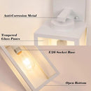 16-inch Large Outdoor Wall Light Fixture, White Exterior Wall Lantern Waterproof, Farmhouse Porch Sconce Lighting with Glass, Modern Outside Lights for House, Garage, Patio Lamp, 2 Packs by GreenHaven Gardens