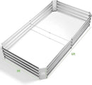 Land Guard 6×3×1ft Galvanized Metal Raised Garden Bed, Metal Planter Kit Box Outdoor for Deep-Rooted Vegetables, Flowers, Green and Herbs…… by GreenHaven Gardens