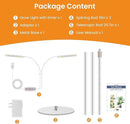 Grow Lights for Indoor Plants with Stand, 2-Heads Full Specturm Plant Grow Light with 4/8/12/16H Timer, 3 Color Modes, 360° Flexible Gooseneck, 24-68.7in Hight Adjustable Plant Growing Lamp by GreenHaven Gardens