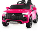 Costzon Ride on Car, 12V Licensed Chevrolet Tahoe Battery Powered Electric Vehicle w/ 2.4G Remote Control, High/Low Speed, Music, Lights, MP3/USB/FM, Spring Suspension, Electric SUV for Kids (Pink) by TinyTreasures Baby Boutique