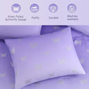 Queen Comforter Set with Sheets for Girls-7 Pieces Queen Bedding Sets with Purple Comforter, Sheets, Pillowcases & Shams for Kids (Purple Butterfly, 90" X 90") by TinyTreasures Baby Boutique