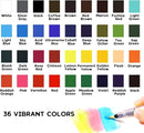 Watercolor Paint set, 36 Colors Premium Solid Watercolor Half Pans in Tin Box, 1 refillable Water Brush Pen, Art Pigment Kit Perfect for Artists Students Kids Beginners and Art Lovers by TinyTreasures Baby Boutique