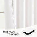 MIULEE Pure White Back Tab Blackout Curtains 102 Inch Long 2 Panels Set for Bedroom, Rod Pocket/Pinch Pleated Thermal Insulated Living Room Darkening Light Blocking Floor to Ceiling Drapes by TinyTreasures Baby Boutique