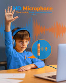 Kids Headphones Wired Toddler Headphones with Microphone, Over-Ear Headphones, 85/94dB Volume-Limiting, 3.5mm Jack, Foldable On-Ear Design - Safe & Comfortable for Learning BRBO by TinyTreasures Baby Boutique