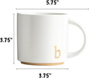 COLLECTIVE HOME - Monogram Ceramic Mugs, 15 oz Golden Initial Coffee Cups, Elegant Alphabet Tea Mugs, Elegant Personalized Mug with Gift Box, Luxurious Cups for Office and Home (b) by CozyNest Decor