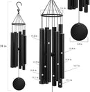 ASTARIN Large Wind Chimes for Outside(38 inch), Sympathy Wind Chimes Outdoor Clearance with 8 Aluminum Tuned Black Tubes, Memorial Wind Chimes Gift Decoration for Home, Garden,Patio,Backyard. by CozyNest Decor