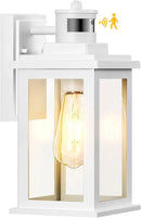 VIANIS Motion Sensor Porch Lights, 2 Packs Outdoor Wall Lights Wall Mount, White Dusk to Dawn Outdoor Sconce Lights, Waterproof Exterior Light Fixture for House, Garden, Patio,Hardwired, Non-Solar by GreenHaven Gardens