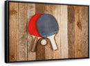 ElephantStock Ping Pong Wall Art - Horizontal Framed Canvas - 1-Piece Living Room Wall Decor - Photography Canvas Print - Brown and Red Decor for Wall - 37" X 25" by CozyNest Decor