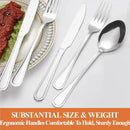 20 Pcs Silverware Set for 4 with Simple Striped Handle Design, Food Grade Stainless Steel Flatware Set, Eating Utensils Sets Include Fork/Knife/Spoon, Reusable Cutlery Set, Dishwasher Safe by CozyNest Decor