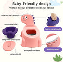 Potty Seat Baby Training Chair Boys Girls Toddler Dinosaur Comfortable children 1-5 years old Baby toilet Animal seat with lid back potty trainer (Pink) by TinyTreasures Baby Boutique