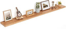 Floating Shelves for Wall Decor, 8" Deep Rustic Solid Elm Wood Floating Shelves Wall Mounted, Wall Shelves with Invisible Bracket for Living Room Bathroom Bedroom Kitchen, 72 Inch Set of 1, Natural by CozyNest Decor