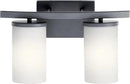 KICHLER 45496BK Crosby Vanity, 2-Light 200 Total Watts, Black by CozyNest Decor