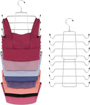 ZEDODIER 2 Pack Tank Top Hanger, Space Saving Bra Hanger, Non-Slip Hanging Sport Bras Holder, Closet Organizers and Storage for Camisoles Tank Tops Bras Ties Swimsuits Strappy Dress, Silver by CozyNest Decor