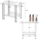 Sumerflos Acrylic Shower Bench for Inside Shower - 18.58" L x 12.60" W x 16.34" H Bathroom Shower Stool with Storage Shelf Heavy Duty (Hold Up to 400lbs) for Shaving Legs Waterproof Non-Slip by TinyTreasures Baby Boutique