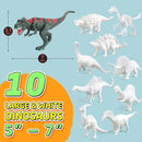 BAODLON Kids Arts Crafts Set Dinosaur Toy Painting Kit - 10 Dinosaur Figurines, Decorate Your Dinosaurs, Create a Dino World Painting Toys Gifts for 5, 6, 7, 8 Year Old Boys Kids Girls Toddlers by TinyTreasures Baby Boutique