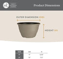 The HC Companies Wrapt Hanging Planters - Lightweight Plant Pot Hanger for Hanging Plants, Vegetables & Herbs - Outdoor & Indoor Hanging Basket for Plants (13" White, Pack of 2) by GreenHaven Gardens