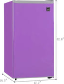 RCA RFR321-PURPLE 3.2 Cu Ft Compact Fridge, Mini Refrigerator, Purple by CozyNest Decor
