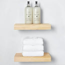 Homeforia Wood Floating Shelf 12 inch, High End Solid Natural Wood 12inch Floating Shelves for Wall Mounted, Unfinished Small Wooden Floating Shelves, Heavy Duty Bracket, 12 X 6.5 X 1.75 in, Set of 3 by CozyNest Decor