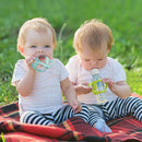 Silicone Baby Bottle Handles, 2PCS Bottle Handles for Dr Brown Narrow Bottles, Easy Grip Handles to Hold Baby Bottle, Easy Carry Handle Lightweight Bottle Handle(Green/Blue) by TinyTreasures Baby Boutique