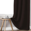 ChrisDowa 100% Blackout Curtains for Bedroom with Black Liner, 2 Thick Layers Total Blackout Thermal Insulated Grommet Window Curtains 2 Panels Set (Brown, 52 x 63 Inch) by TinyTreasures Baby Boutique