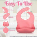 Silicone Baby Feeding Set 10 Pcs, Baby Led Weaning Supplies, Baby Feeding Supplies Set BPA Free, Baby Essentials for Newborn Gift Red by TinyTreasures Baby Boutique