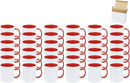 11oz White Ceramic Sublimation Coffee Mug in White Gift Box, Red, Case of 36 by CozyNest Decor