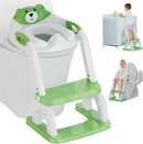 Potty Training Seat with Step Stool Ladder, Potty Training Toilet Seat with Soft Seat Splash Guard, Adjustable Height, 2 in 1 Potty Seats for Toddlers Kids Boys Girls by TinyTreasures Baby Boutique