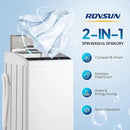 ROVSUN 25LBS Portable Washing Machine, Full-Automatic Electric Laundry Machine with Stainless Steel Drum, 110V Compact Washer, Washer and Spin Dryer Combo with Drain Pump for Apartment, Dorm, Home