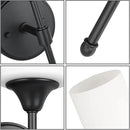 XiNBEi Lighting Wall Sconce, Bathroom Vanity Light with Glass, Wall Fixture Matte Black Finish for Bathroom XB-W1216-MBK by CozyNest Decor