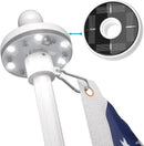 ZMTECH Flag Pole with Solar Light - Adjustable Bracket, 6 FT Stainless Steel Flag Poles for Outside House, Garden or Yard, Tangle Free Flagpole Kit for American Flag (Without Flag, White) by GreenHaven Gardens