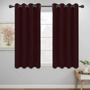 Easy-Going Blackout Curtains for Bedroom, Solid Thermal Insulated Grommet and Noise Reduction Window Drapes, Room Darkening Curtains for Living Room, 2 Panels (52x46 in,Wine) by CozyNest Decor