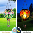 DREAMSOUL 2PCS Hummingbird Hot Air Balloon Solar Lantern, Hanging Glass Solar Lanterns Outdoor Waterproof for Garden Tree by GreenHaven Gardens