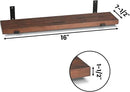 CONSDAN Floating Shelf for Wall Mounted Book Shelf Hanging Shelves Floating Bookshelf for Bedroom, Bathroom, Living Room, Kitchen USA Grown Solid Hardwood, Dark Maple 16x7.5x1.5 in by CozyNest Decor