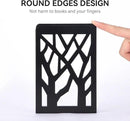 Decorative Metal Bookends Black Set of 4 by CozyNest Decor