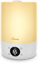 Crane Ultra-Quiet 3-in-1 Humidifier, Essential Oil Aroma Diffuser & Soothing Sleep Light - Compact 1.2 Gallon Capacity with Adjustable Night Light & Fragrance Tray - Ideal for Bedroom and Office by TinyTreasures Baby Boutique