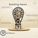 Chevrolet Small Block V8 Rotating Gear Clock – Stainless Steel Timing Chain Desk Clock by Clock9Nine, Chevy Truck Garage Decor, Muscle Car Gift, Hot Rod Man Cave Collectible, Car Show Trophy by CozyNest Decor