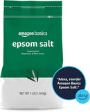 Amazon Basics Epsom Salt Soaking Aid, Rosemary & Mint Scent, 3 pound (Pack of 1) (Previously Solimo) by CozyNest Decor