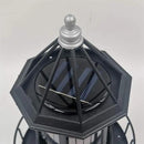 Marsrut LED Solar Light Powered Rotating Lighthouse Beacon Lamp, Outdoor Courtyard Waterproof Solar Hanging Lamp, Lawn Lantern, for Patio Fence Garden Decoration Outdoor Lighting Home Decor (Black) by GreenHaven Gardens