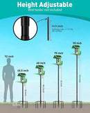Bird Feeder Pole – 90 Inch Height Bird House Pole with 1-Inch Dia Heavy Duty for Birdfeeders, Feeding Stand with Mount Kit for Outdoor, Slip-Fit Connection by GreenHaven Gardens