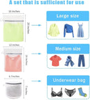 3Pcs Mesh Laundry Bags for Washing Delicates,with Upgrade the hanging ring,lingerie bags for washing delicates,Travel bag (1 Large 16x20,1 Medium 12x16,1 bra laundry bag) by TinyTreasures Baby Boutique