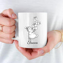 Customized Snowman White Coffee Cups Gift For Daughter Son Kids, Unique Snowman Accent Coffee Mug 11 15 Oz, Personalized Name Snowmen Ceramic Teacup Gift For Boyfriend Girlfriend Birthday Christmas by TinyTreasures Baby Boutique