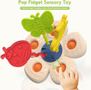 Baby Sensory Chew Toy for 6-12-18 Months, Soft Silicone Pull String Travel Toy for Car Seat & Stroller, Develops Fine Motor Skills & Vision, Early Learning Gift for Newborns and Toddlers Boys Girls by TinyTreasures Baby Boutique