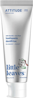 ATTITUDE Toothpaste with Fluoride, Prevents Tooth Decay and Cavities, Vegan, Cruelty-Free and Sugar-Free, Blueberry, 4.2 Oz by CozyNest Decor