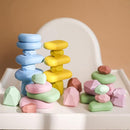 OESSUF 34PCs Stacking Rocks Balancing Stones Wooden Stacking Toys for Toddler Montessori Sorting Game by TinyTreasures Baby Boutique
